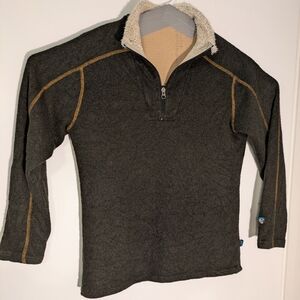 Kuhl Charcoal Zip-Up Sweater Alfpaca Fleece